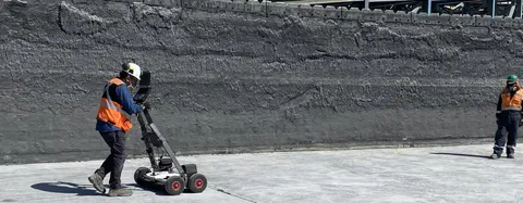 Adquisición GPR alrededor del Espesador T5 en Chuquicamata