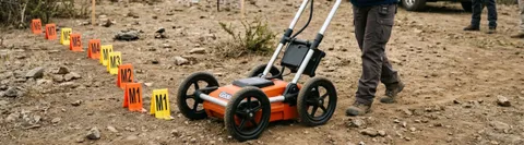 Prospección GPR en un terreno de investigación pericial