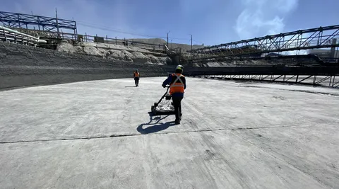 Prospección con georradar en una instalación minera de Chile