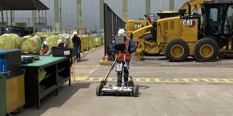 Prospección con georradar en un entorno industrial de Chile