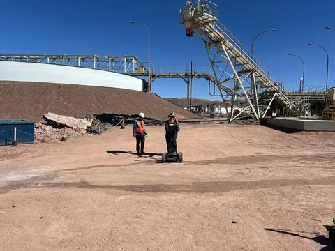 Prospección GPR en una planta minera